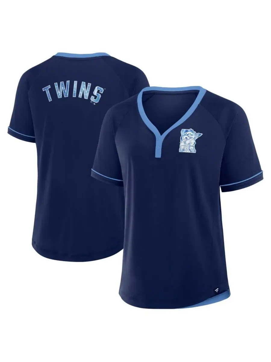 Fanatics Женская темно-синяя футболка Minnesota Twins Cooperstown Collection League Diva с — изображение 1 из 3, темно-синий