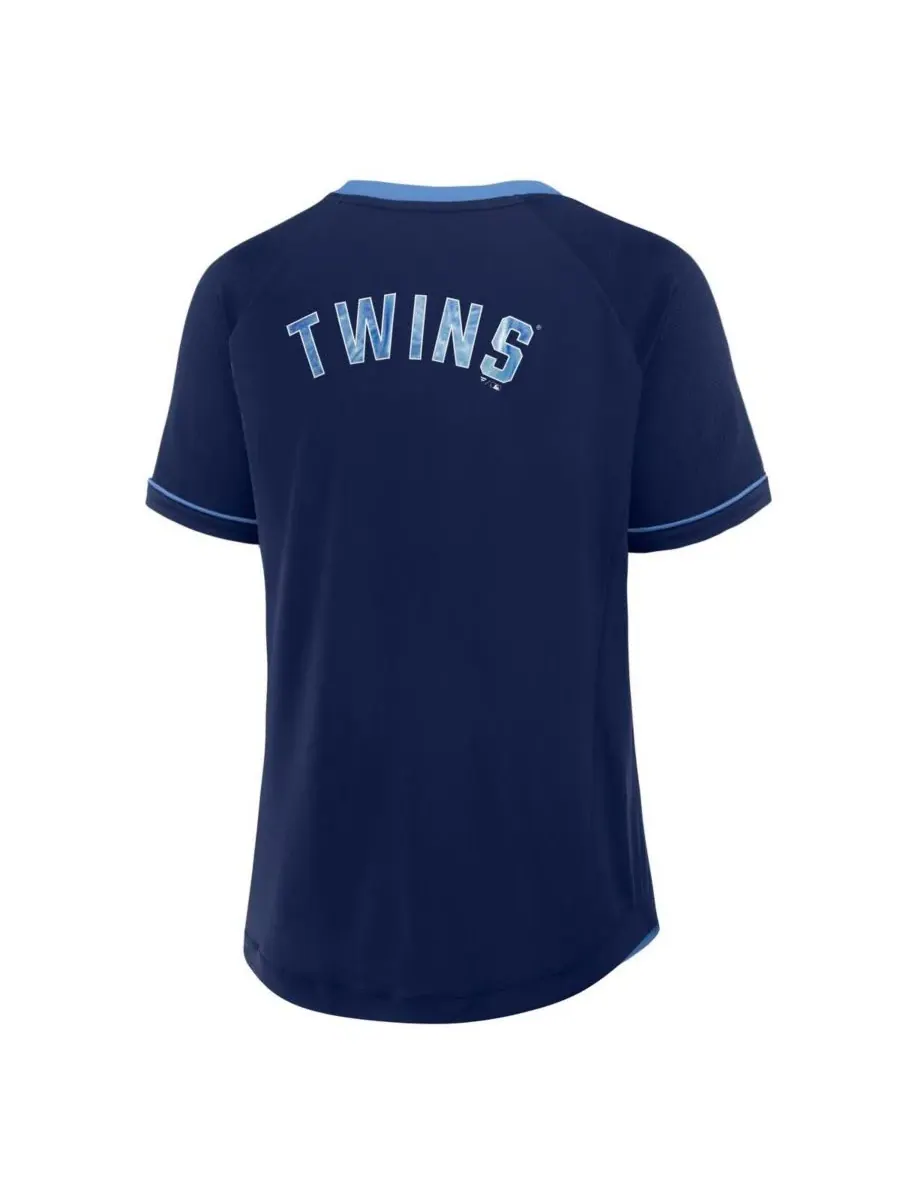 Fanatics Женская темно-синяя футболка Minnesota Twins Cooperstown Collection League Diva с — изображение 2 из 3, темно-синий