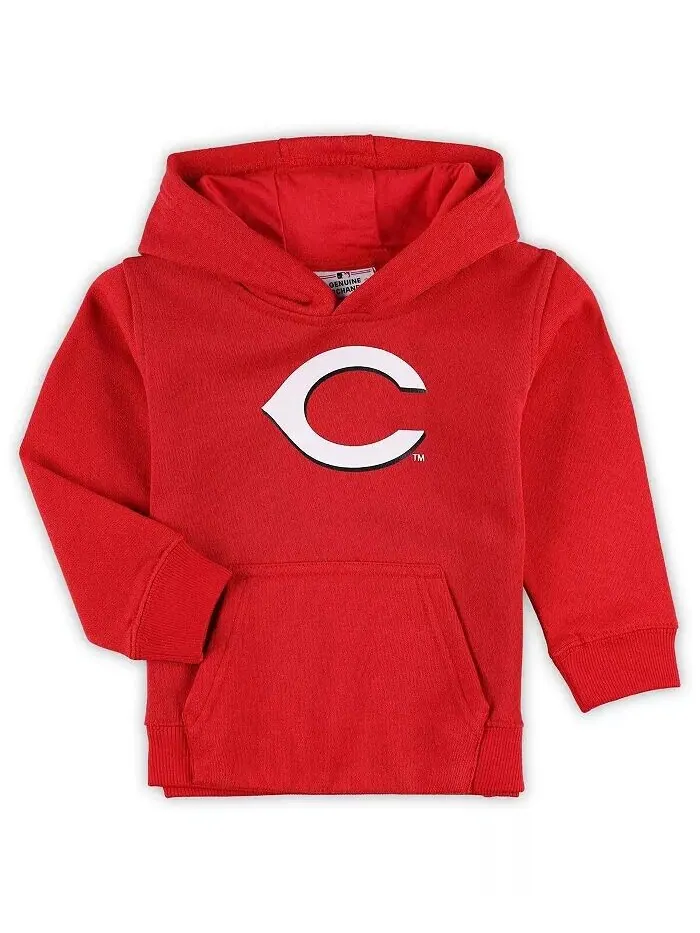 Флисовый пуловер с капюшоном красного цвета Cincinnati Reds Team Primary Logo для мальчиков и — изображение 1 из 1