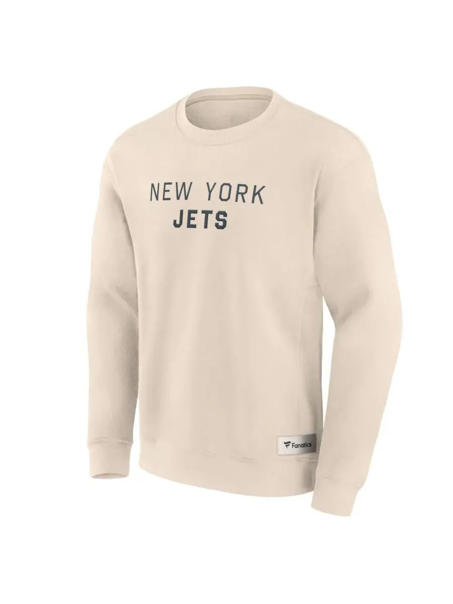 Fanatics Мужская кремовая толстовка с надписью New York Jets Elements Future Ground — изображение 2 из 3, бежевый