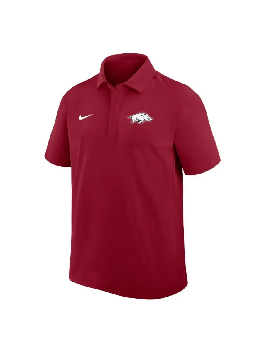 Мужская тканая поло-рубашка Cardinal Arkansas Razorbacks из материала Dri-FIT Nike — изображение 3 из 3, красный