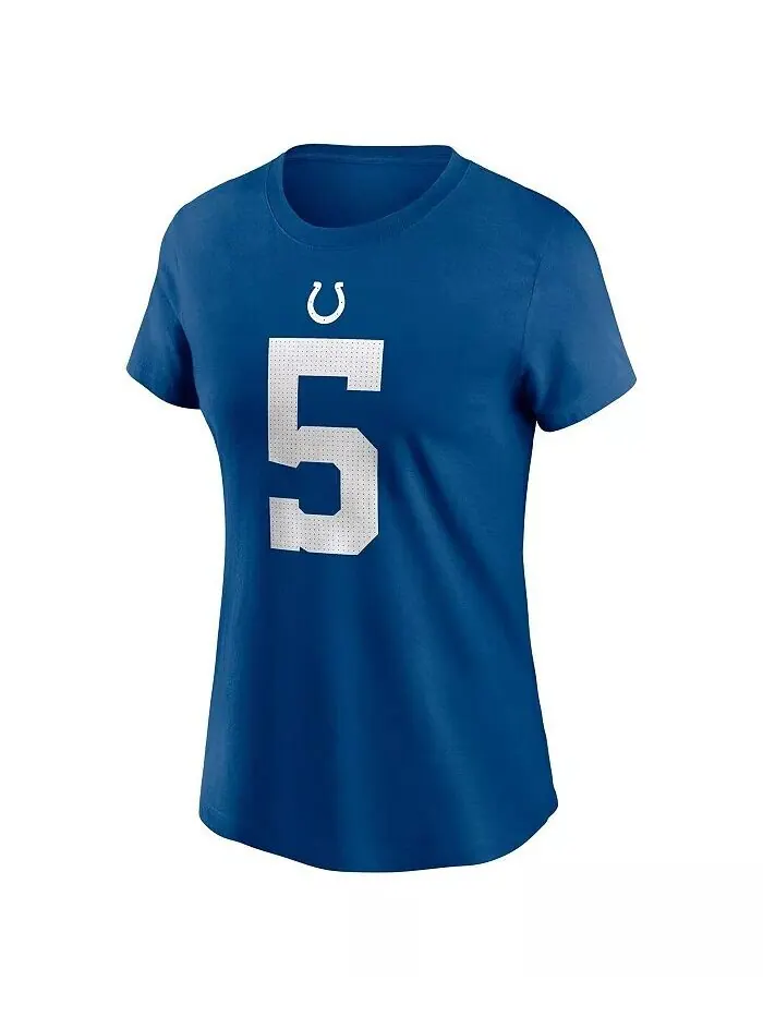 Женская футболка с именем и номером игрока Энтони Ричардсона Royal Indianapolis Colts 2023 драфта — изображение 2 из 3