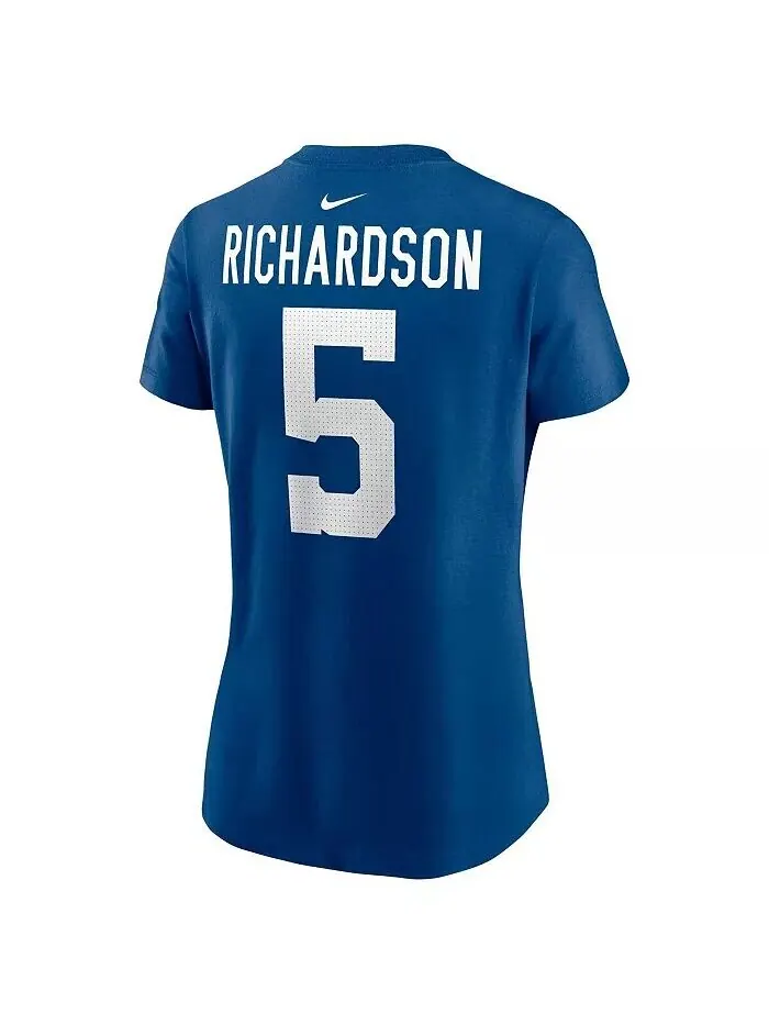 Женская футболка с именем и номером игрока Энтони Ричардсона Royal Indianapolis Colts 2023 драфта — изображение 3 из 3