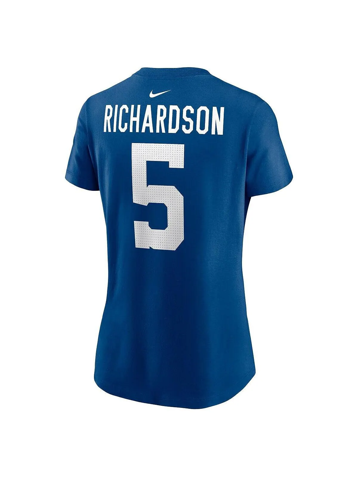 Женская футболка с именем и номером игрока Энтони Ричардсона Royal Indianapolis Colts 2023 драфта — изображение 3 из 3