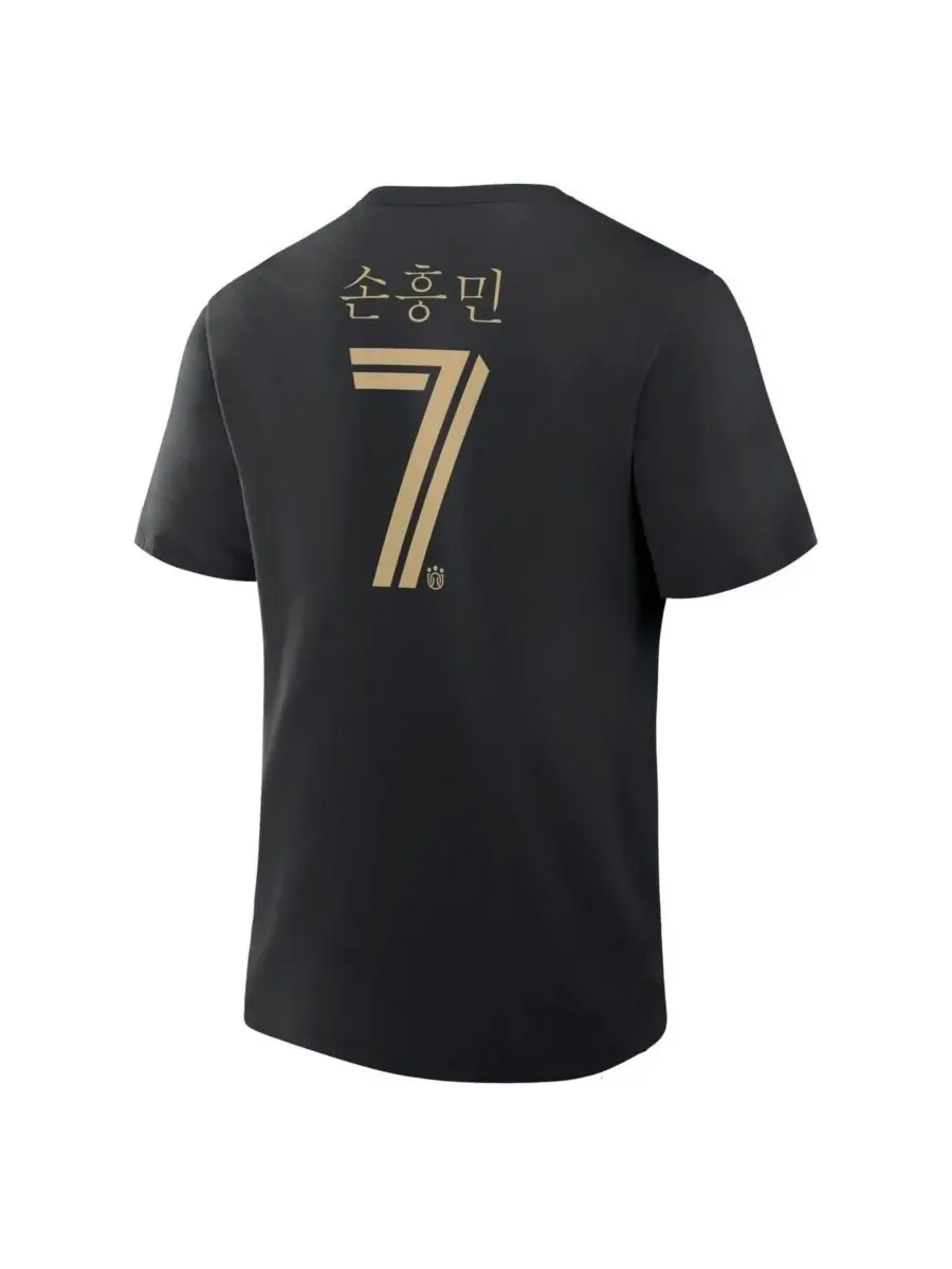 Fanatics Мужская черная футболка LAFC с фамилией Сон Хын Мина и номером на корейском языке (хангыль) — изображение 3 из 3