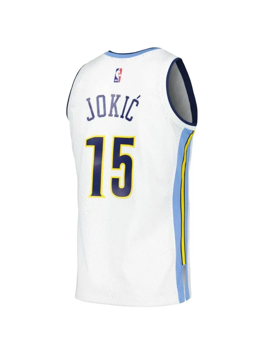 Mitchell & Ness Мужская белая футболка Николы Йокича Denver Nuggets сезона 2016/17 в стиле ретро — изображение 2 из 4, белый