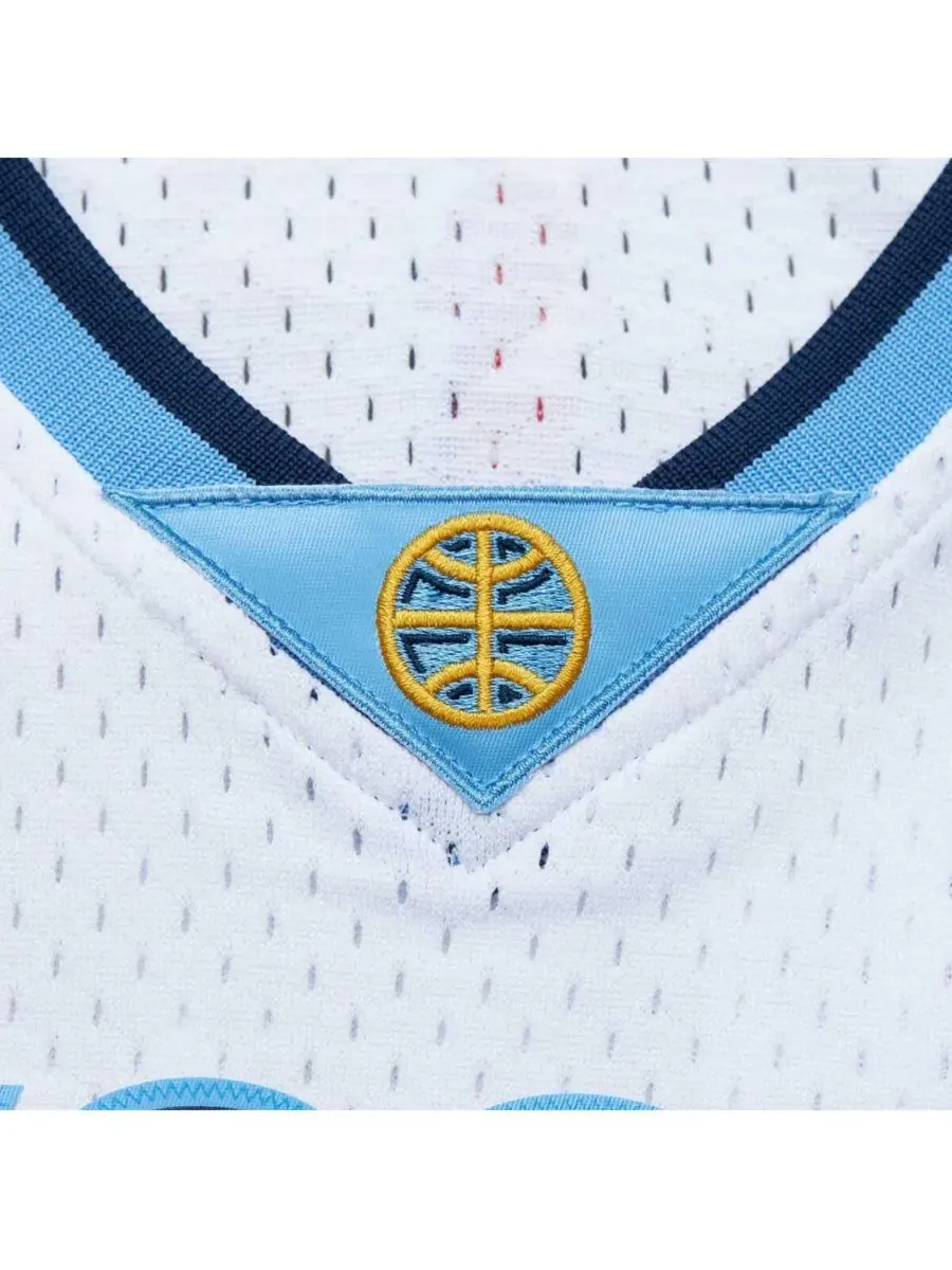 Mitchell & Ness Мужская белая футболка Николы Йокича Denver Nuggets сезона 2016/17 в стиле ретро — изображение 4 из 4, белый
