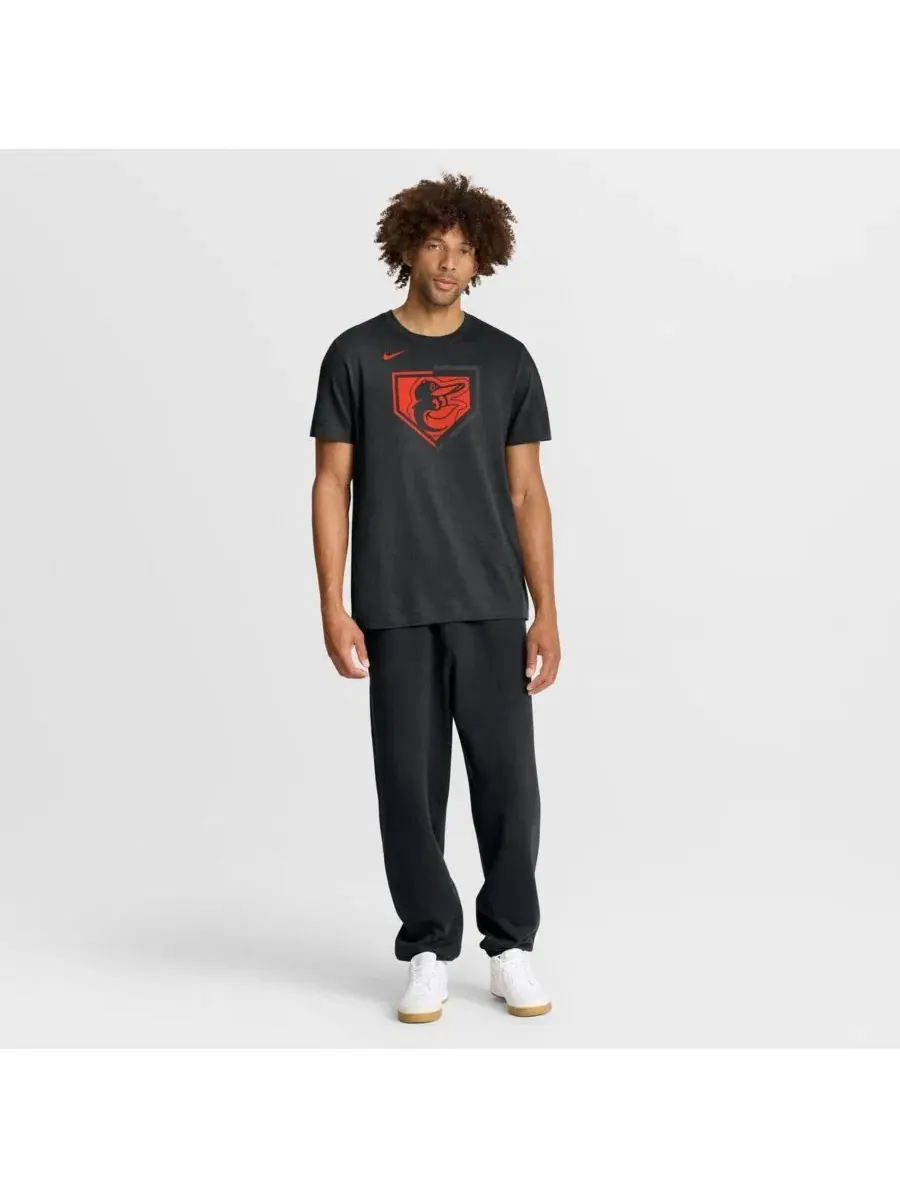 Мужская черная футболка с изображением символики команды Baltimore Orioles Nike — изображение 3 из 4, черный