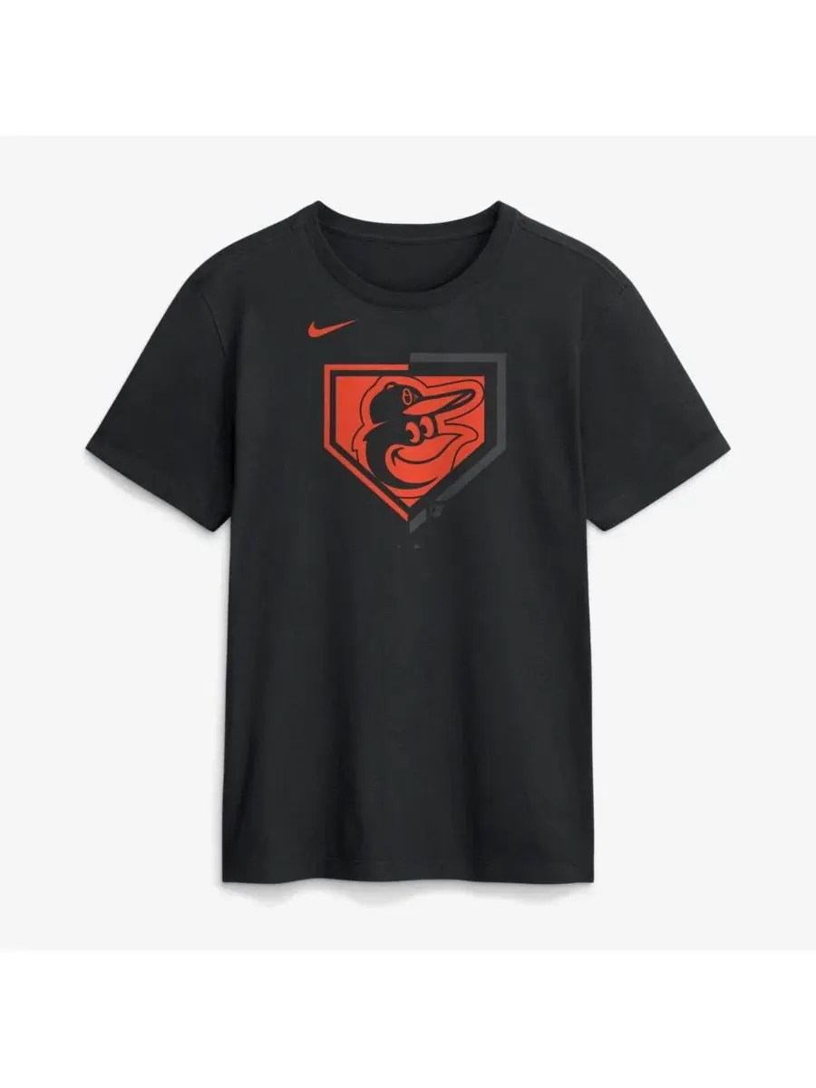 Мужская черная футболка с изображением символики команды Baltimore Orioles Nike — изображение 4 из 4, черный