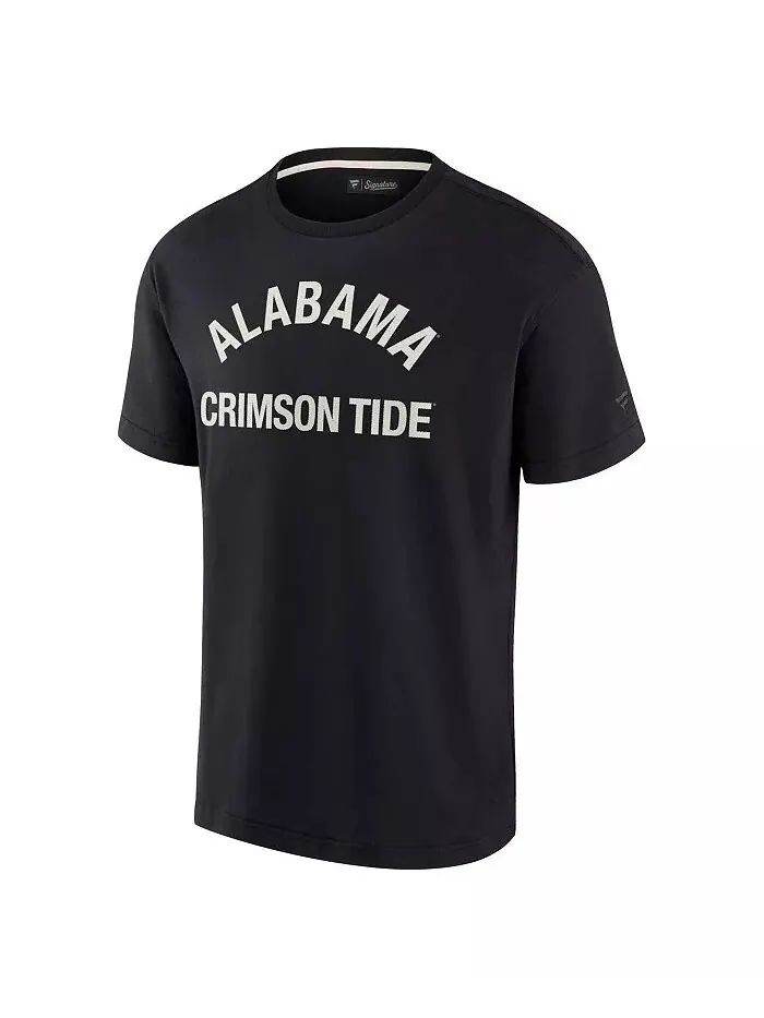Мужская и женская черная футболка Alabama Crimson Tide Super Soft с коротким рукавом Fanatics — изображение 2 из 3
