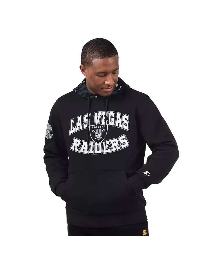 Мужская черная толстовка с капюшоном Las Vegas Raiders Thursday Night Gridiron Starter — изображение 1 из 2
