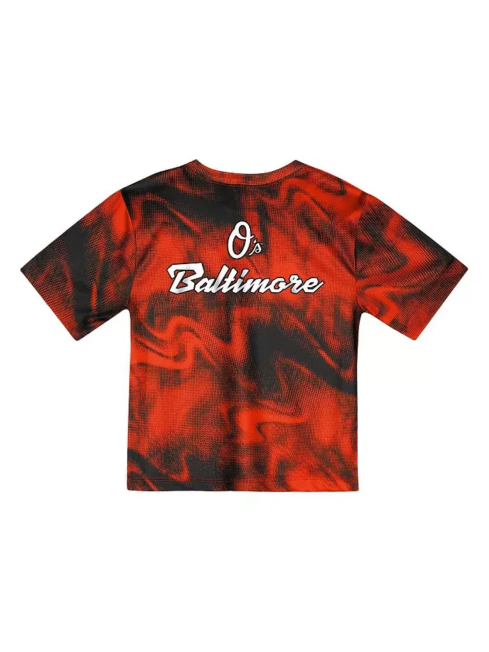 Детский комплект футболки и шорт Baltimore Orioles Pinch Hitter Infielder в оранжево-черной — изображение 3 из 5