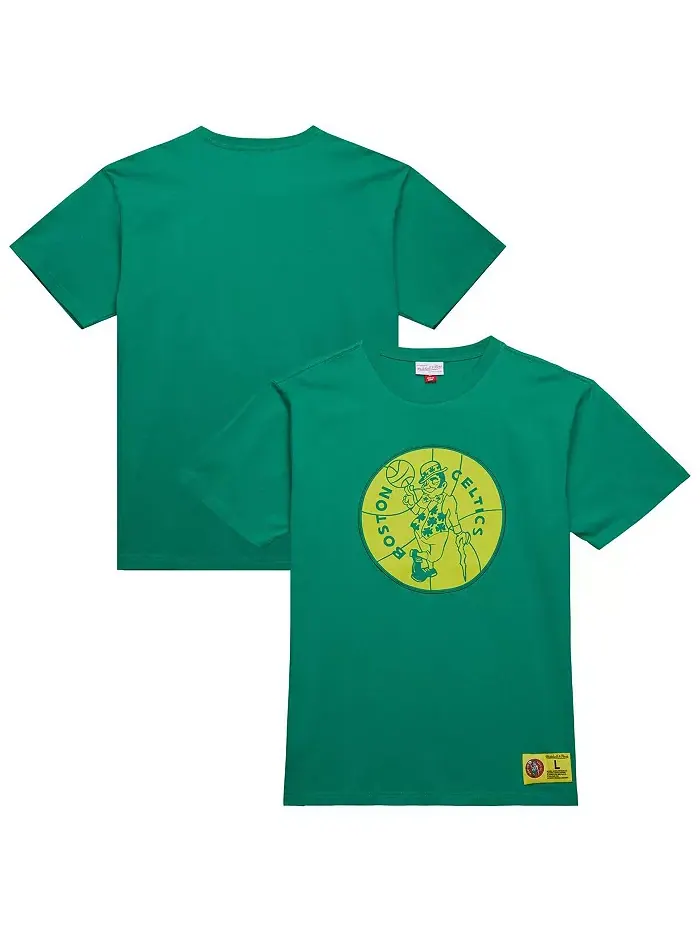 Мужская футболка Kelly Green Boston Celtics Hardwood Classics Neon Nights Premium Mitchell & Ness — изображение 1 из 3