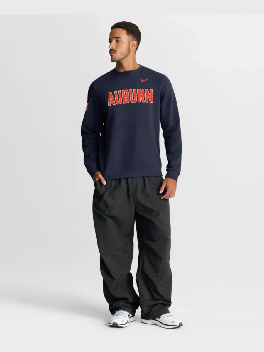 Свитшот с длинным рукавом Auburn Tigers 2026 Sideline Club Nike — изображение 4 из 5, темно-синий