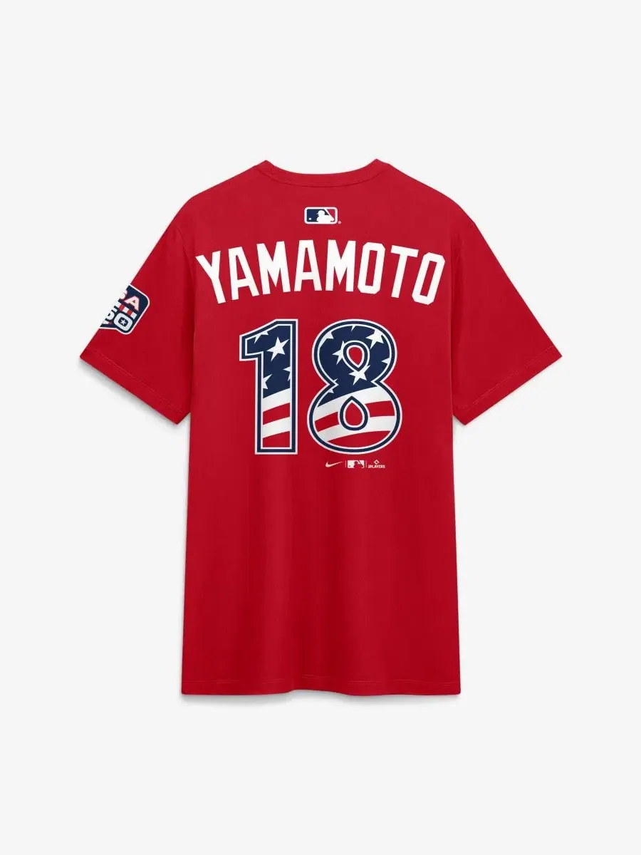 Футболка с коротким рукавом 2026 All-Star Game National League Yoshinobu Yamamoto Nike — изображение 3 из 3, красный