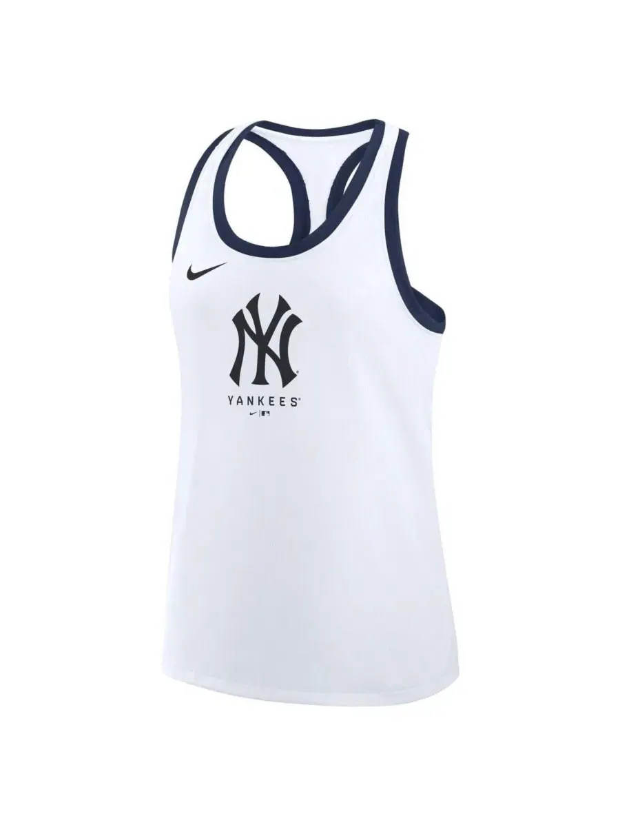 Женская майка-безрукавка New York Yankees Tri-Blend Dri-FIT Racerback Tank Top Nike — изображение 4 из 8, белый
