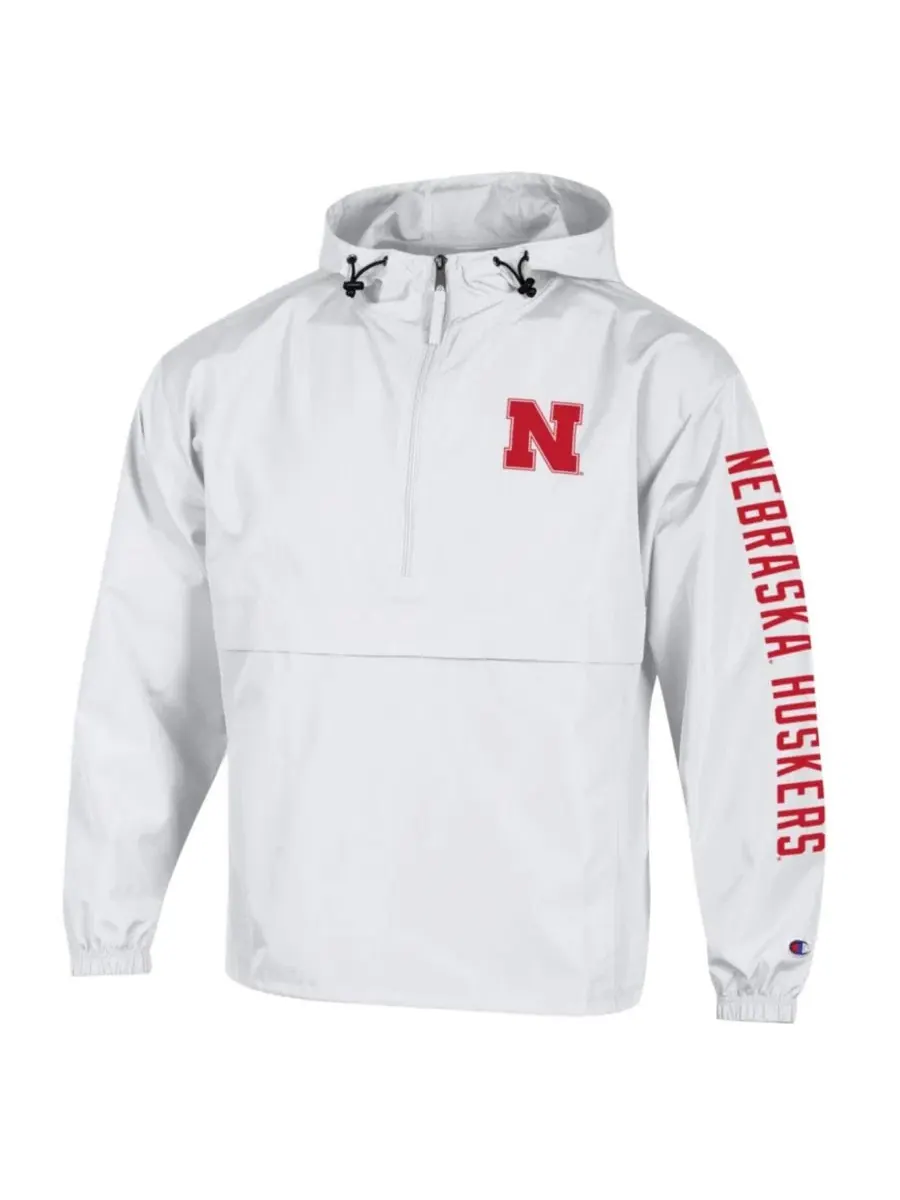 Ветрозащитная куртка-худи на молнии, с капюшоном, мужская Champion, Nebraska Huskers Cloud Packable — изображение 2 из 3