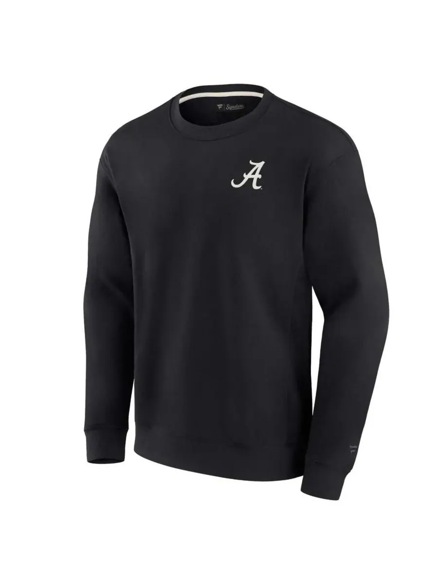 Fanatics Signature Мужская и женская черная толстовка с круглым вырезом "Alabama Crimson Tide" из — изображение 2 из 3