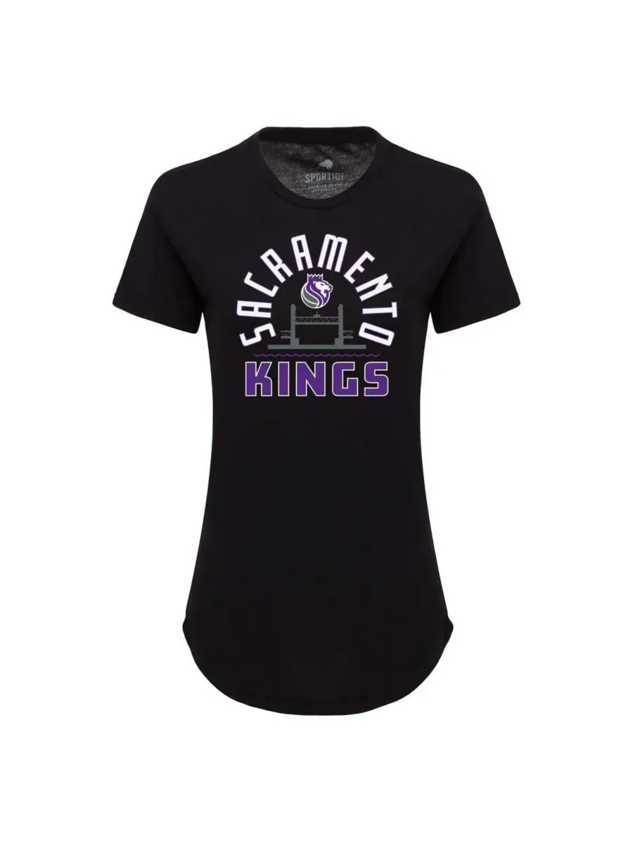 Футболка женская с принтом Sacramento Kings Phoebe Super Soft Sportiqe — изображение 2 из 3, черный