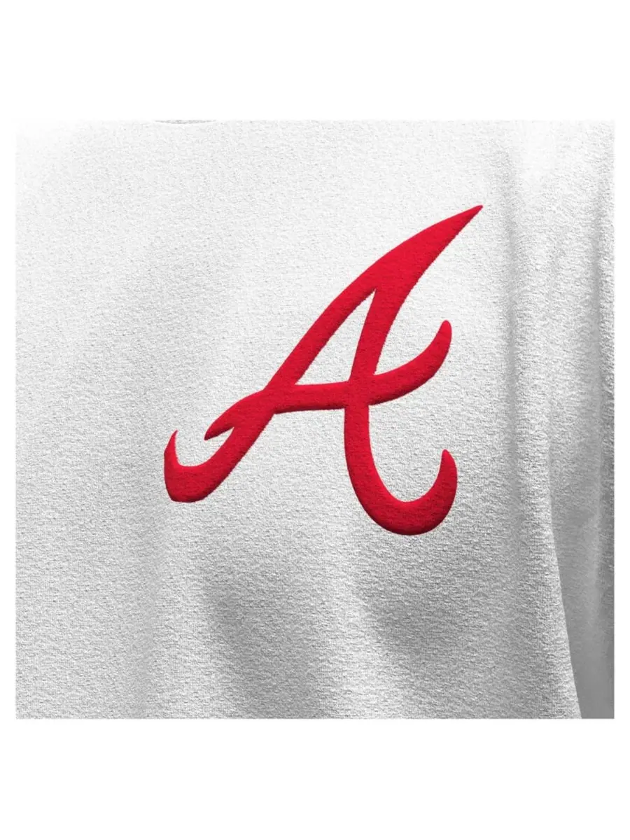 Футболка с длинным рукавом с принтом Atlanta Braves Baseball Stitch Spirit Jersey Fanatics — изображение 2 из 5, белый