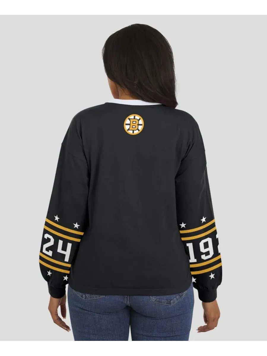 Футболка с длинным рукавом с принтом Boston Bruins WEAR by Erin Andrews — изображение 5 из 5, черный
