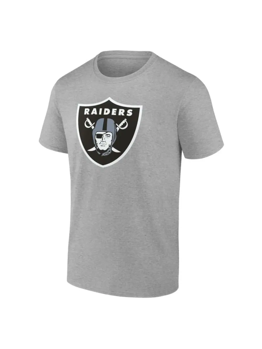 Футболка с длинным рукавом Las Vegas Raiders Primary Logo Logo Athletic — изображение 2 из 4, серый