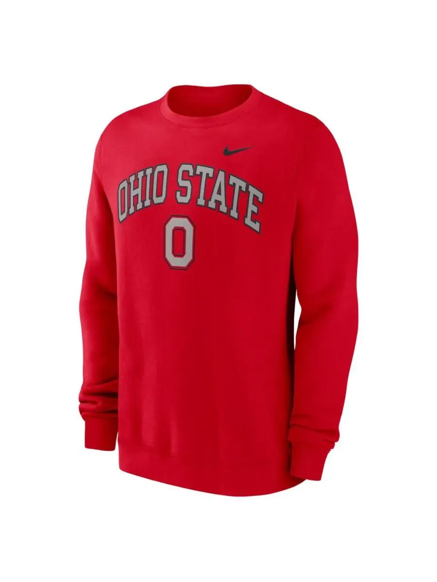 Мужская алая толстовка с аркой в стиле Ohio State Buckeyes Nike — изображение 2 из 3, алый