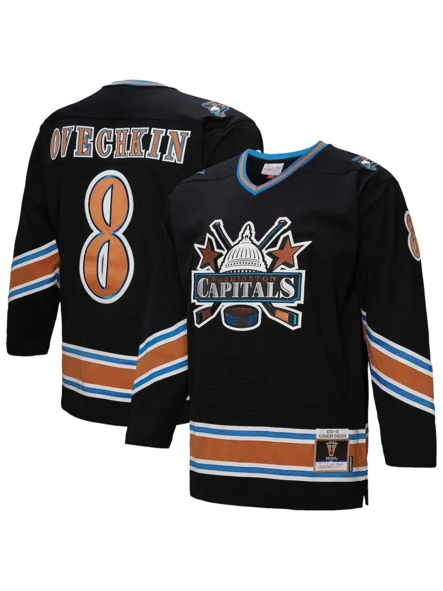 Мужская хоккейная джерси с длинным рукавом Mitchell & Ness — изображение 1 из 3, черный