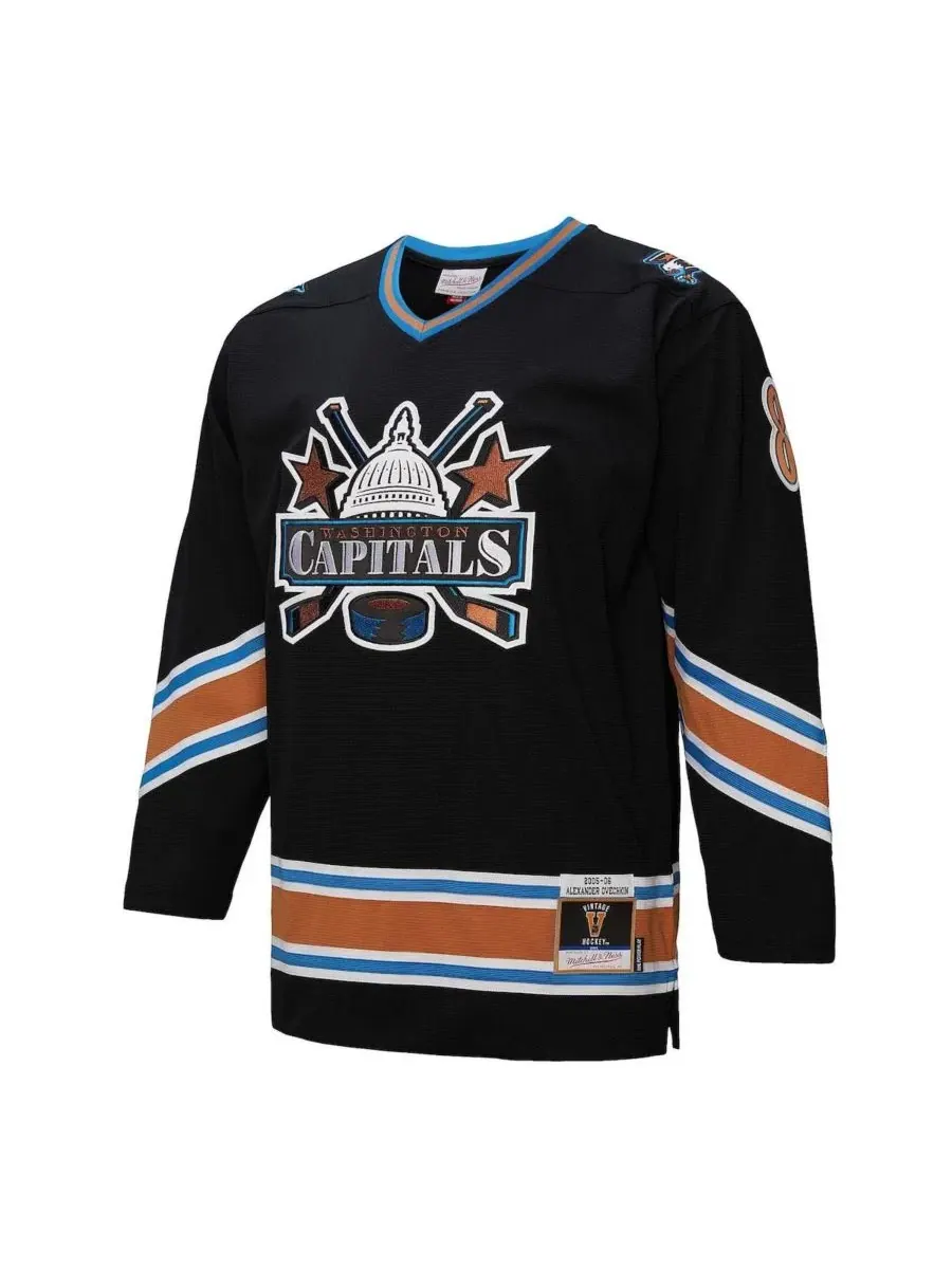 Мужская хоккейная джерси с длинным рукавом Mitchell & Ness — изображение 3 из 3, черный