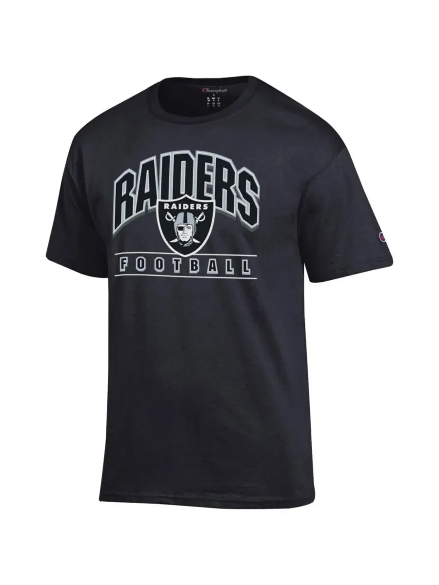 Футболка с принтом Las Vegas Raiders Champion — изображение 3 из 3, черный