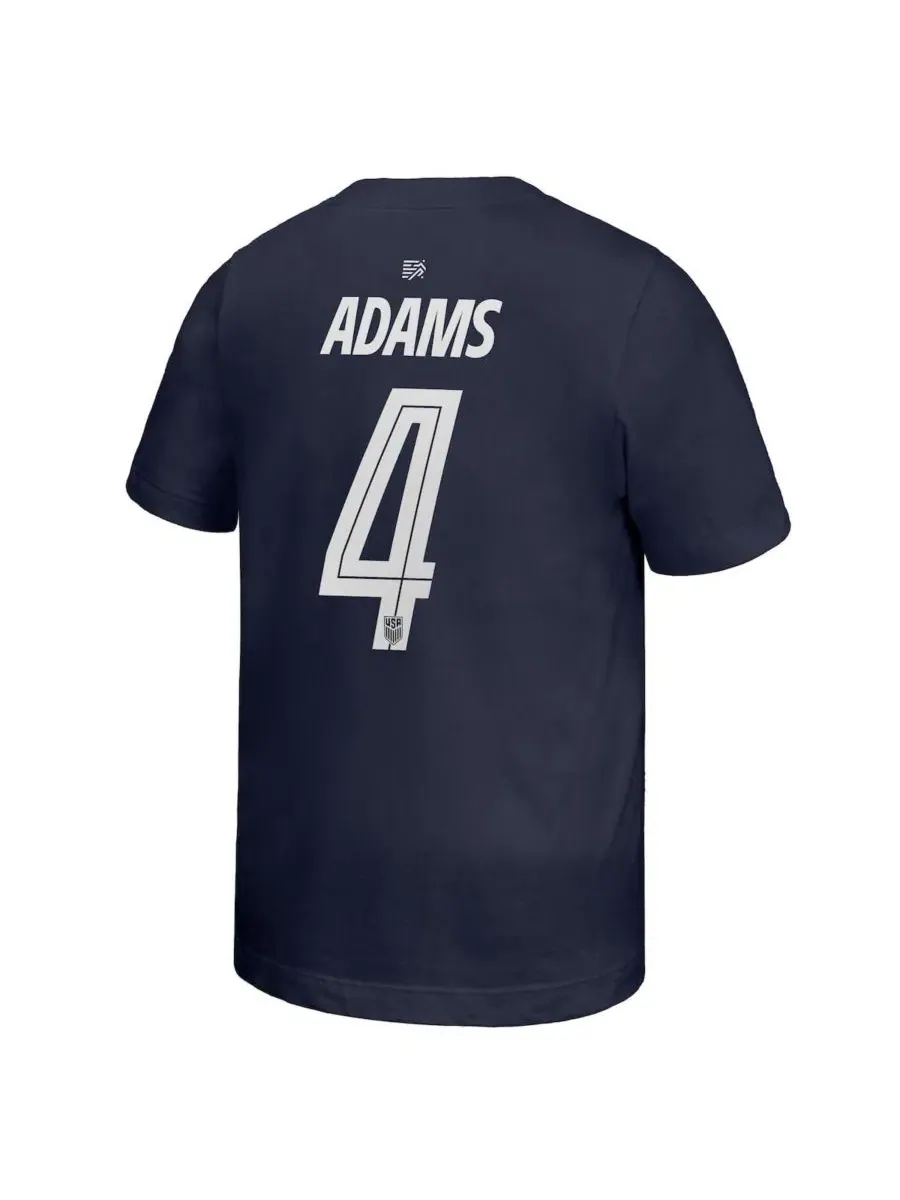 Футболка с длинным рукавом Tyler Adams Navy USMNT Nike — изображение 3 из 3, темно-синий