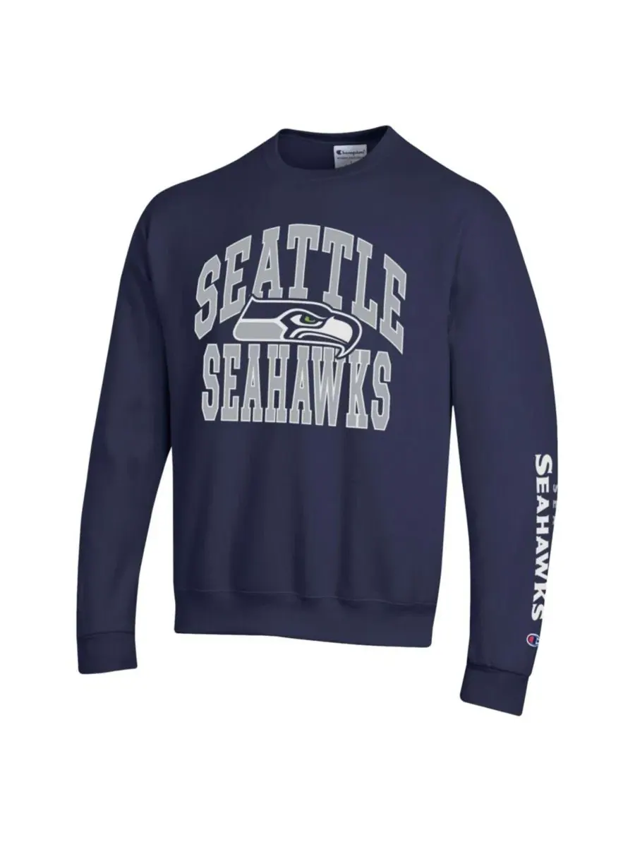 Свитшот из флиса Powerblend Seattle Seahawks Champion — изображение 3 из 3, темно-синий