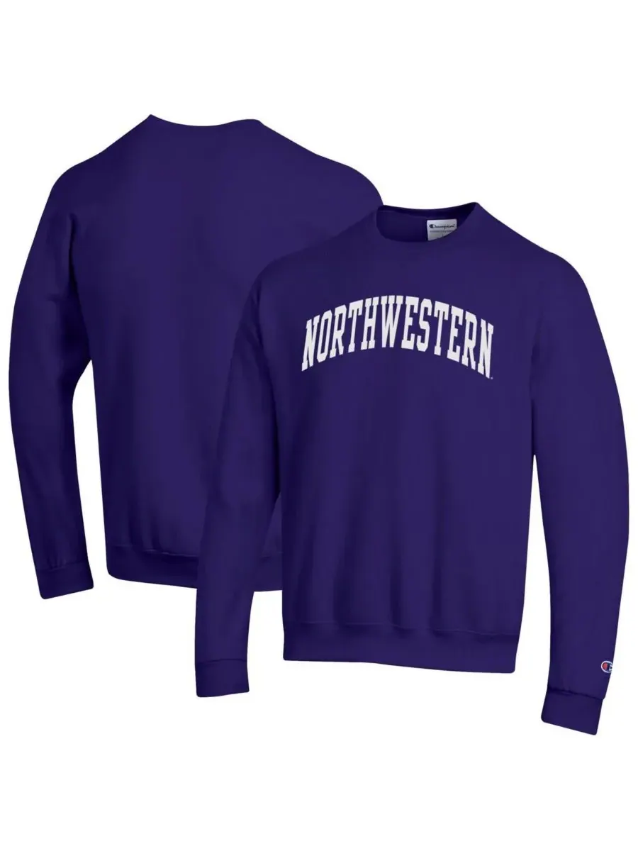 Champion Мужская фиолетовая флисовая толстовка Northwestern Wildcats Basic Arch — изображение 1 из 3, фиолетовый