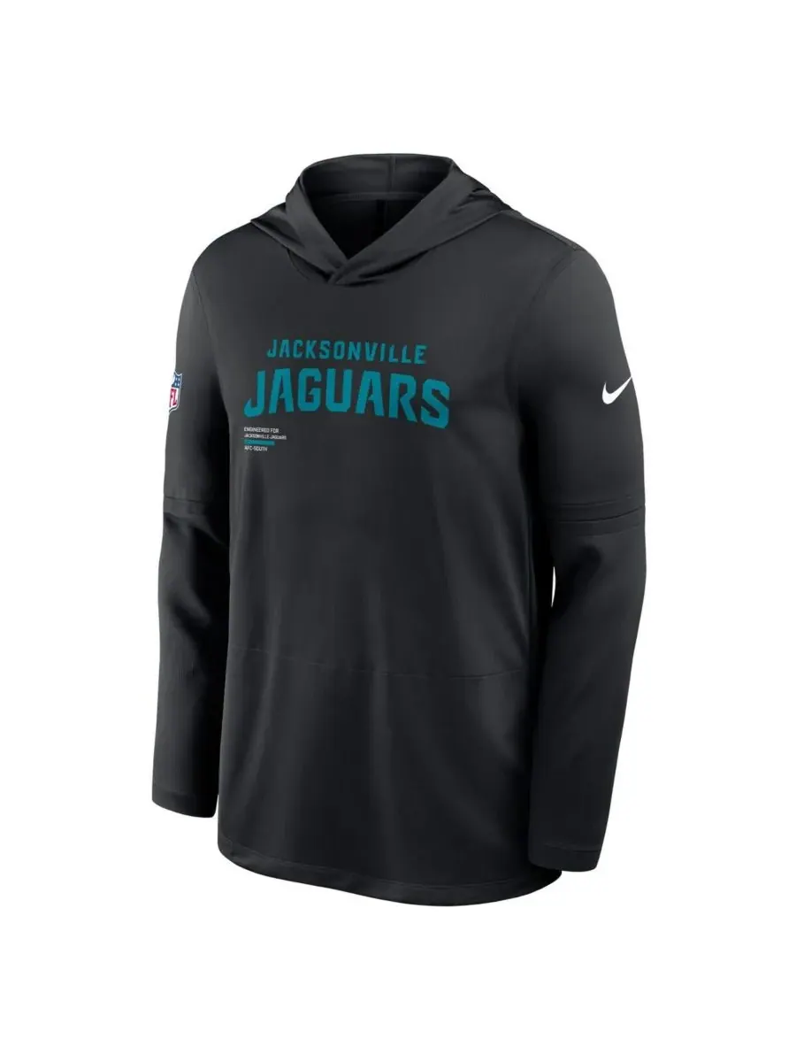 Nike Мужская черная толстовка с длинными рукавами Jacksonville Jaguars Sideline Pure Fury — изображение 4 из 5, черный
