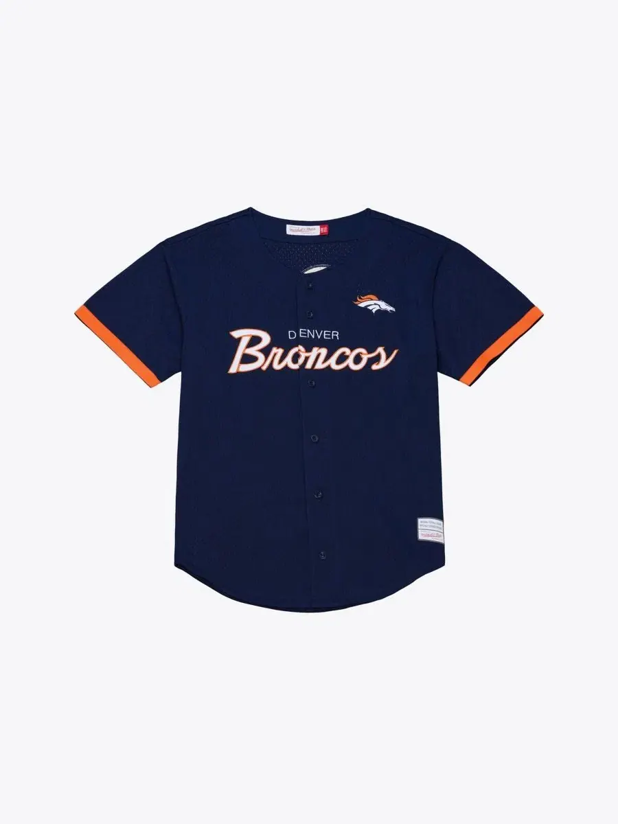 Футболка с принтом Denver Broncos Mitchell & Ness — изображение 1 из 4, темно-синий