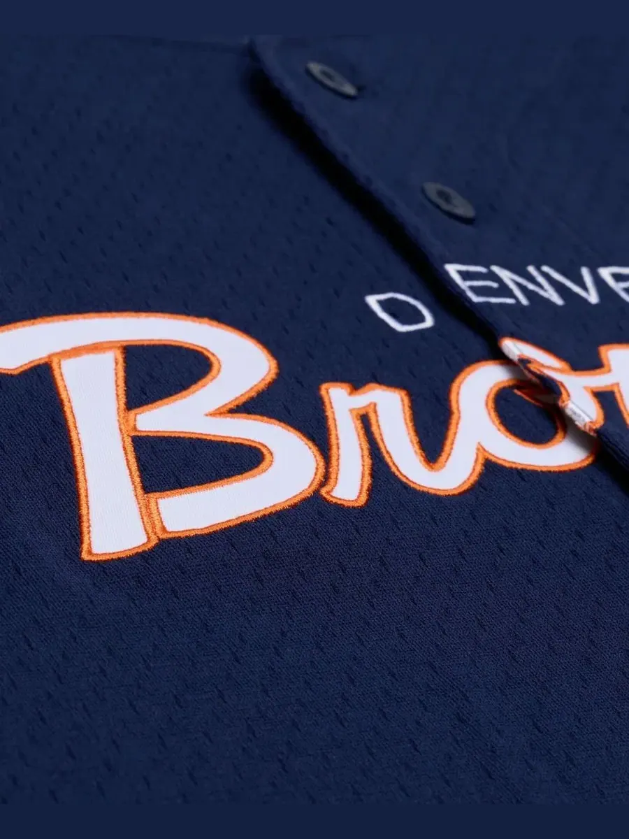 Футболка с принтом Denver Broncos Mitchell & Ness — изображение 4 из 4, темно-синий