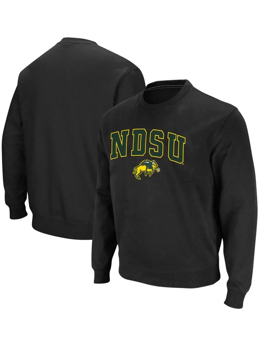 Мужская толстовка с круглым вырезом и логотипом NDSU Bison Colosseum — изображение 1 из 6, черный