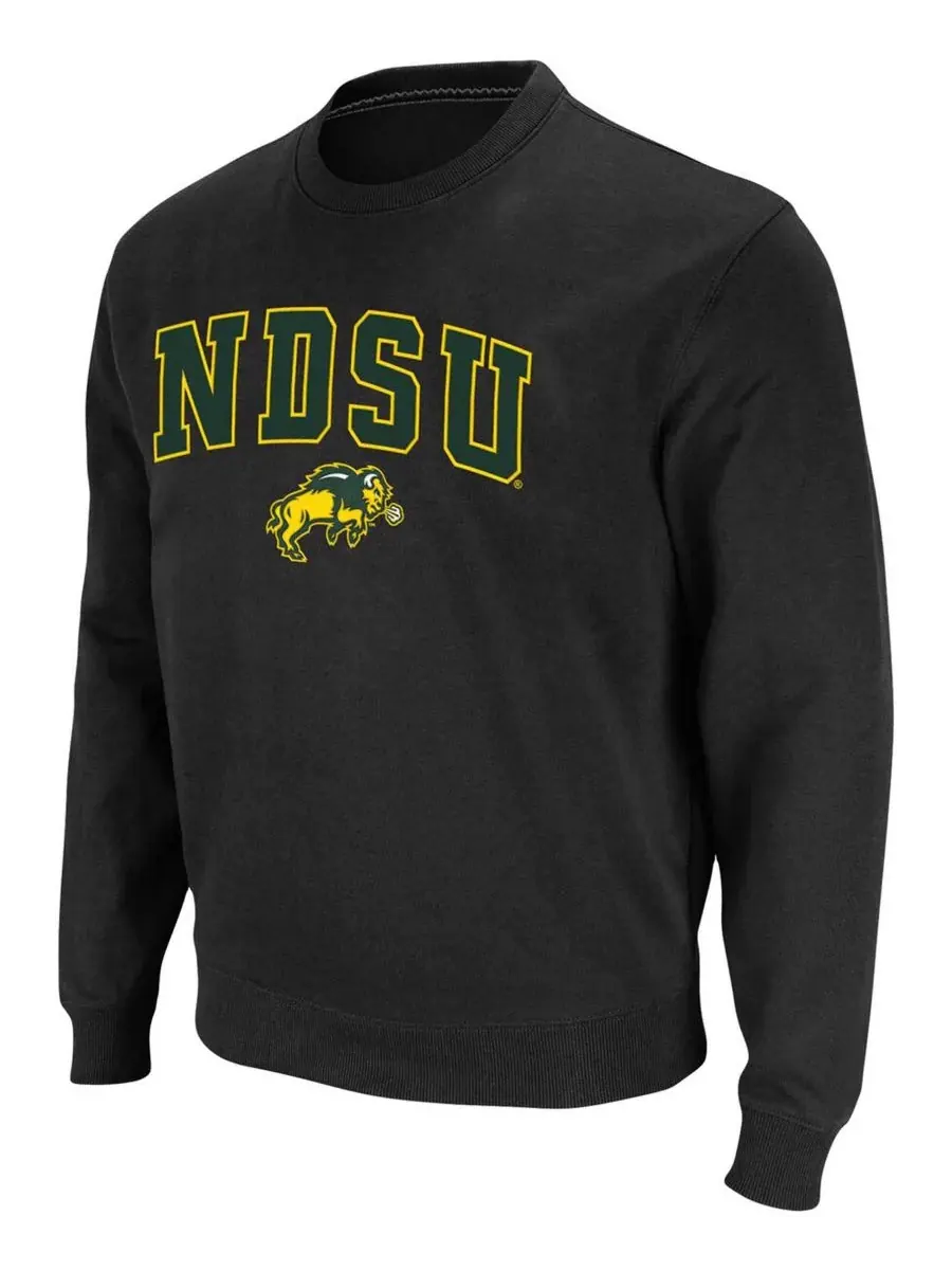 Мужская толстовка с круглым вырезом и логотипом NDSU Bison Colosseum — изображение 2 из 6, черный