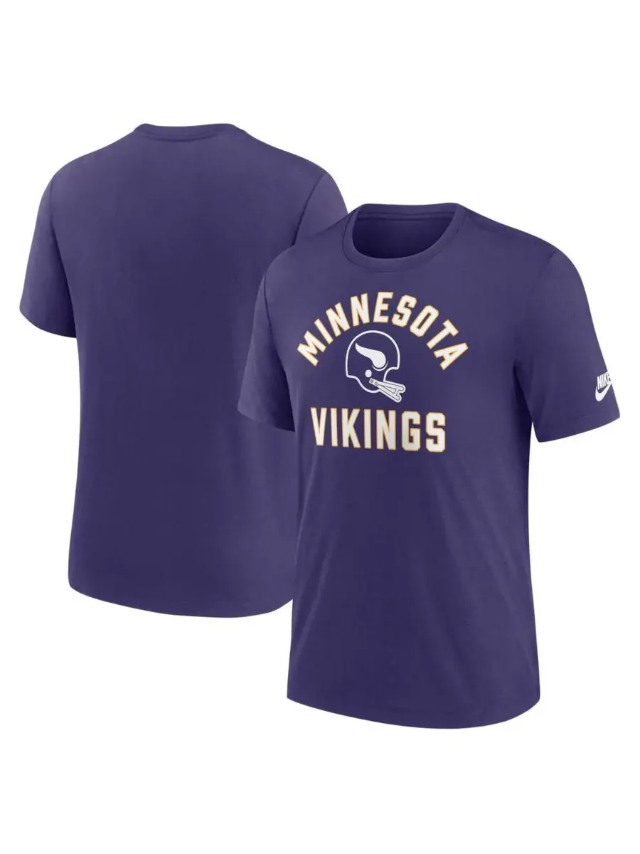 Nike Мужская фиолетовая футболка Minnesota Vikings Favorable Timeline Tri-Blend — изображение 1 из 3, фиолетовый