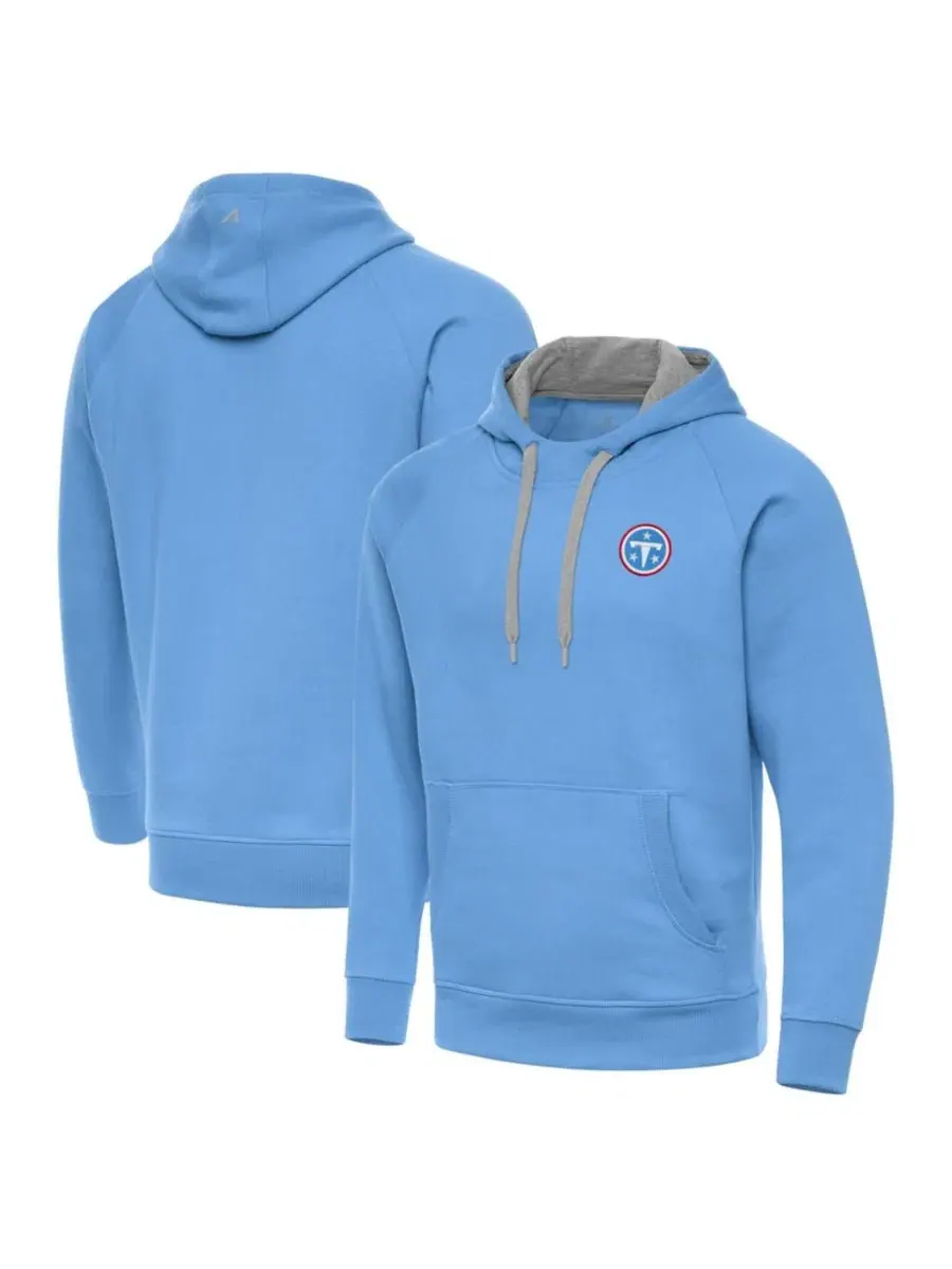 Худи Victory с вышивкой Tennessee Titans Antigua — изображение 1 из 3, светлый синий