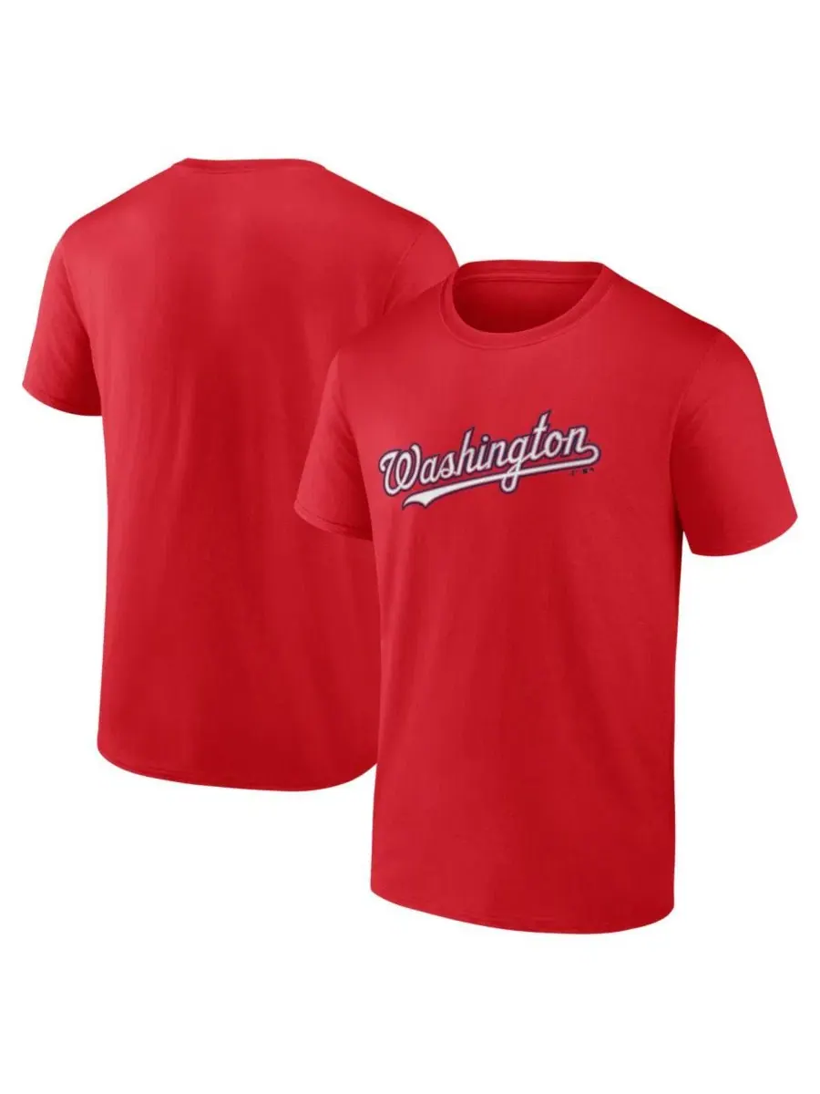 Футболка с принтом Wordmark Logo Athletic — изображение 1 из 3, красный