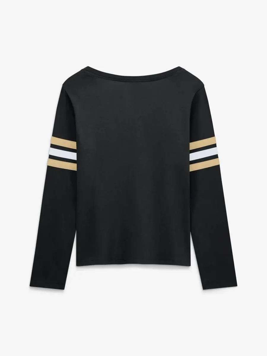 Футболка с длинным рукавом и шнуровкой New Orleans Saints Team First Coverage Scheme Fanatics — изображение 2 из 2