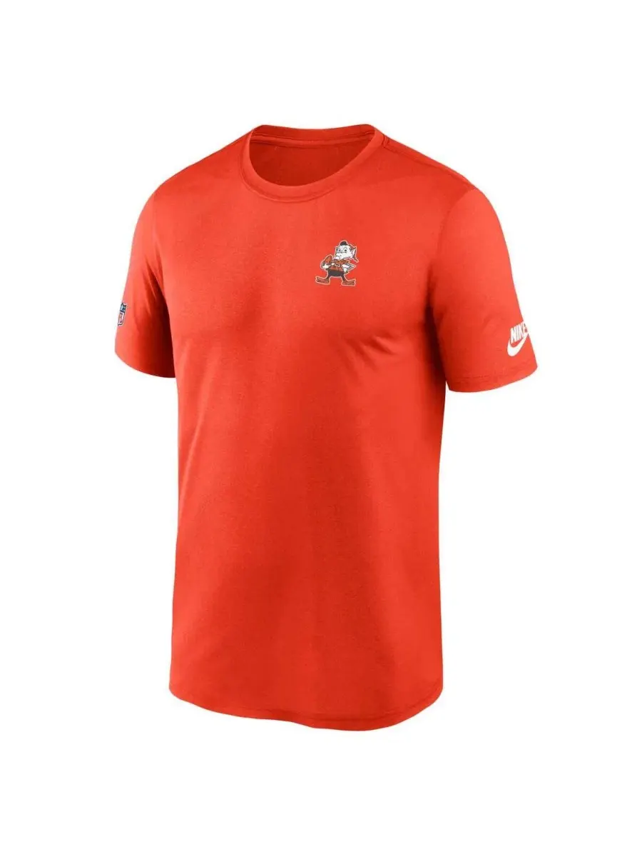 Футболка Nike с длинным рукавом, с принтом, Cleveland Browns Sideline Alt Pack Small Logo Legend — изображение 2 из 3