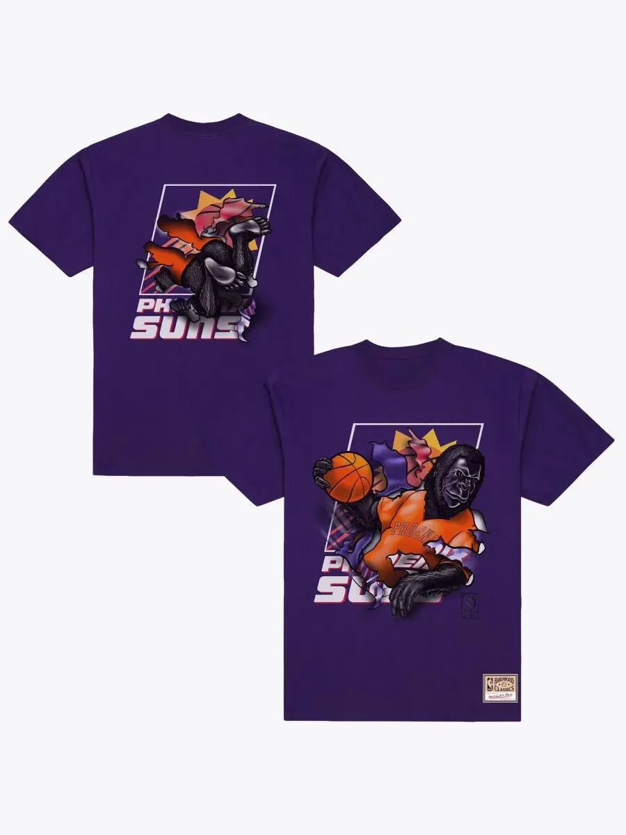 Футболка с принтом Breakthrough Mitchell & Ness — изображение 1 из 3, фиолетовый