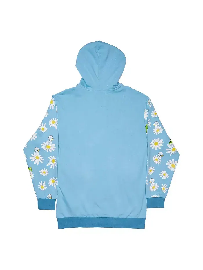 Мужская и женская голубая толстовка с капюшоном Lilo and Stitch Springtime Daisy Loungefly — изображение 2 из 4