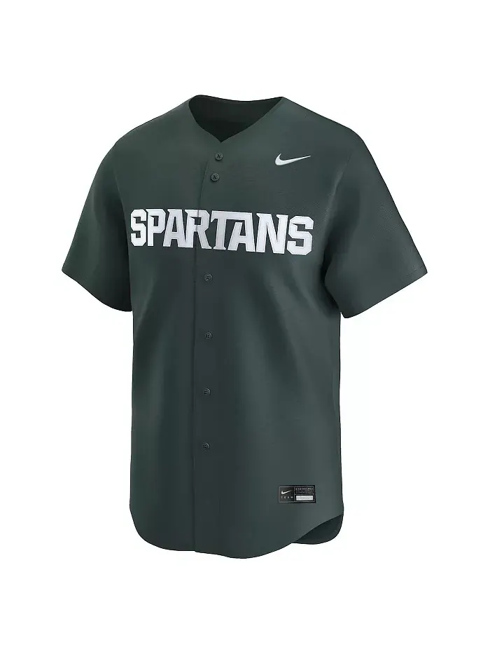 Мужская зеленая бейсбольная джерси Michigan State Spartans College Limited Nike — изображение 2 из 3