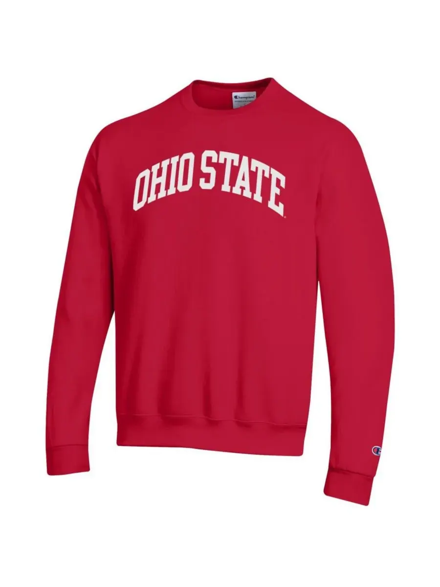 Мужская алая флисовая толстовка с принтом "Ohio State Buckeyes" Champion — изображение 3 из 3, алый