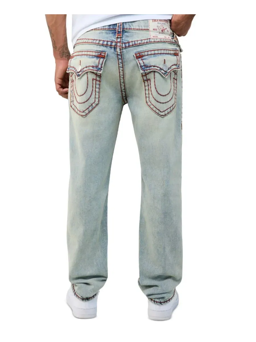 Мужские джинсы скинни с контрастной строчкой Rocco Skinny Super T Flap True Religion, Arena Lights
