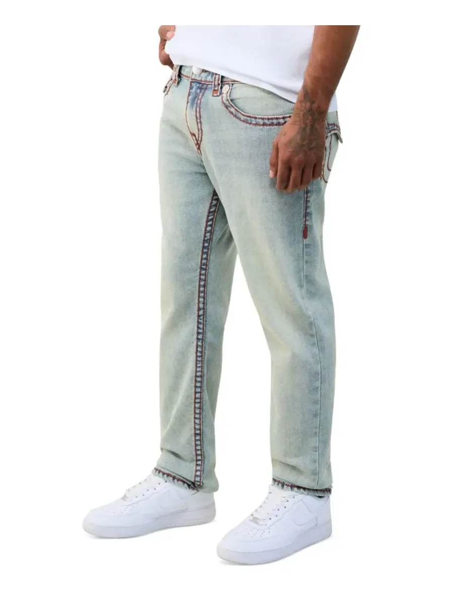 Мужские джинсы скинни с контрастной строчкой Rocco Skinny Super T Flap True Religion, Arena Lights — изображение 2 из 3