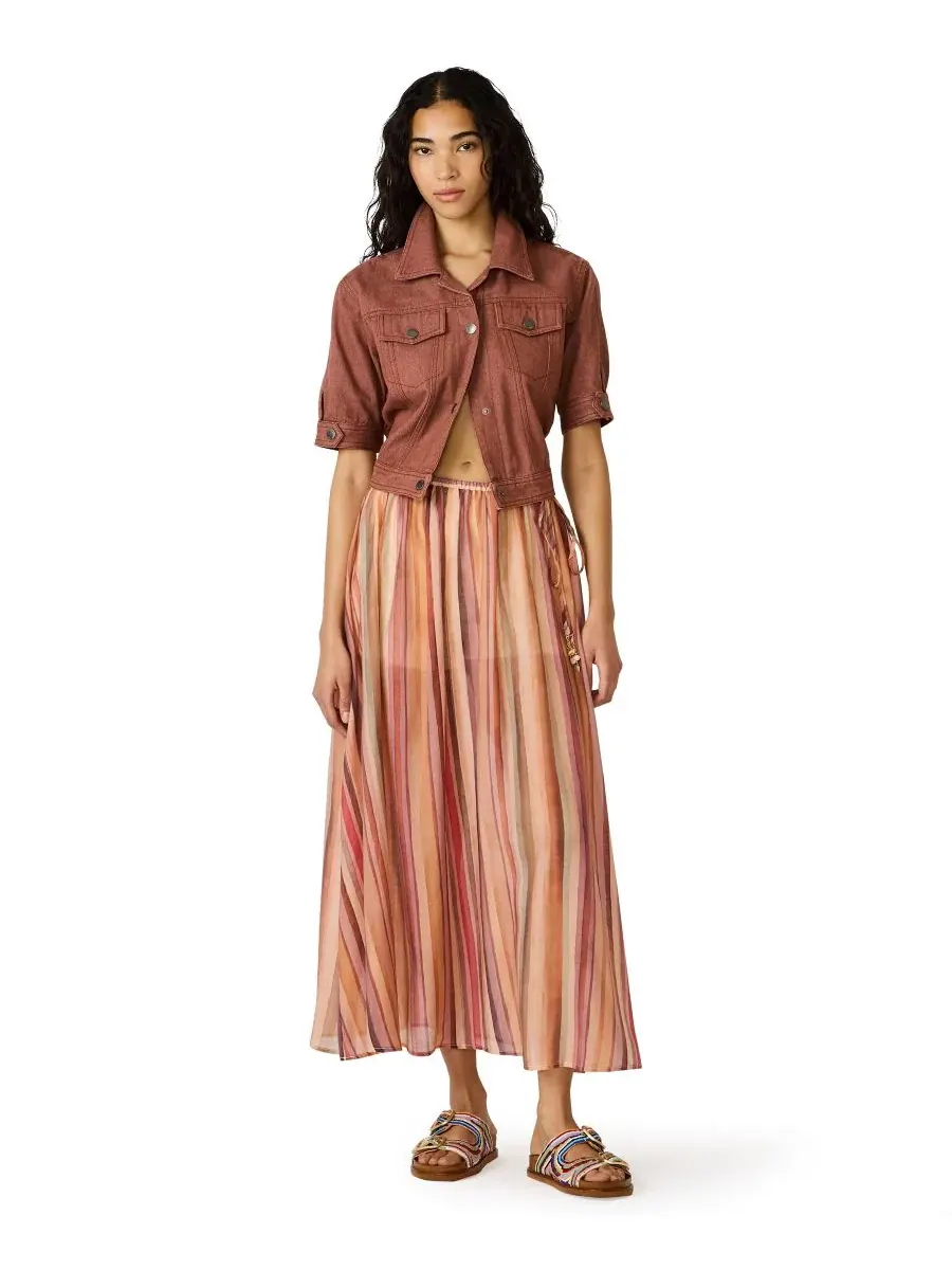 Женская макси-юбка Shiloh Steve Madden, Painted Stripe — изображение 2 из 5